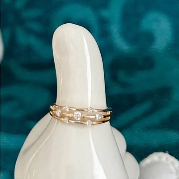 10K Gold Diamond Satellite Ring 💫 Multi Band Celestial Orbit 💫 - Picture 7 of 9